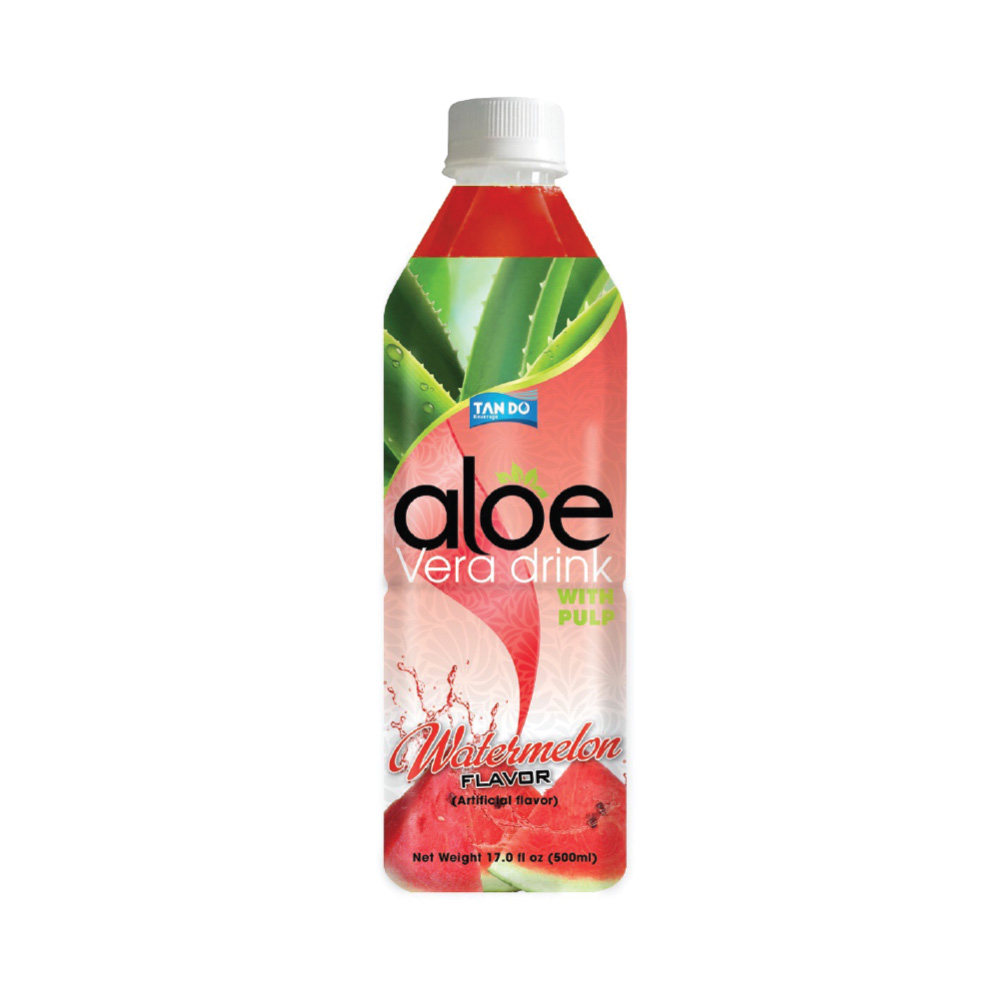 Tan Do Brand Aloe Vera Drink 500mL Watermelon Flavor