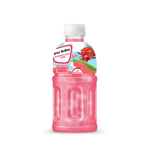 strawberry nata de coco jelly juice drink 320ml oem private label manufacturer