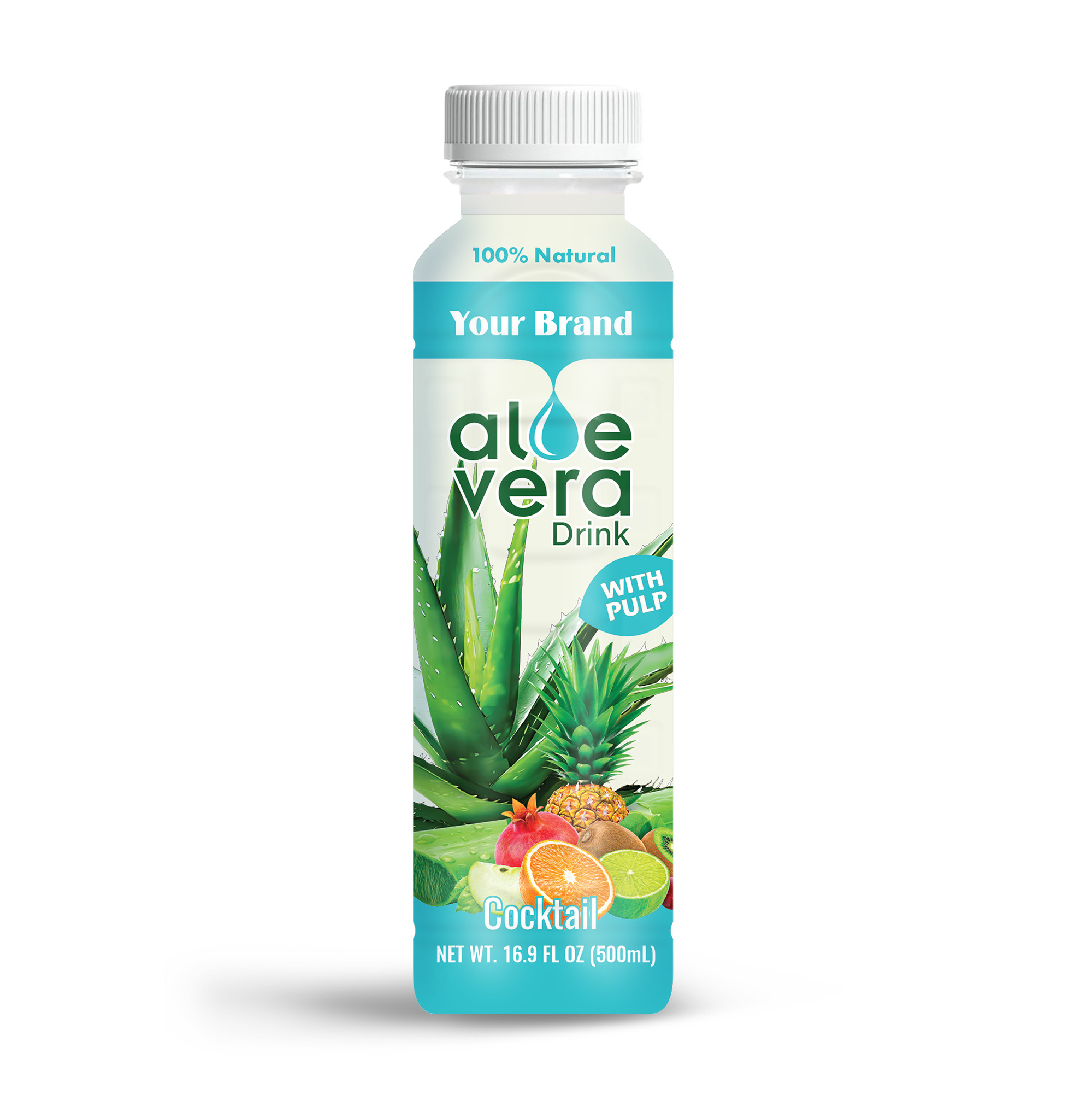 Aloe Vera Drink Cocktail 500ml PET Bottle 38 Private Label