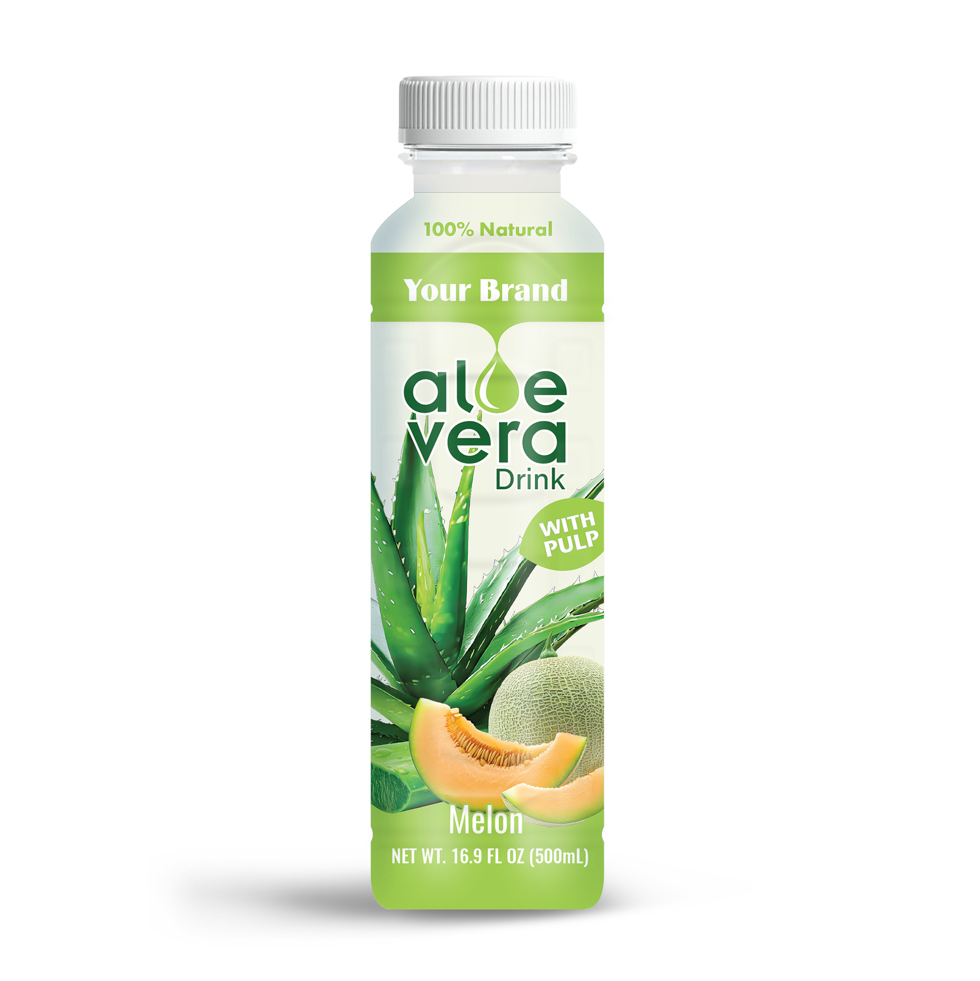Aloe Vera Drink Melon 500ml PET Bottle 38 Private Label