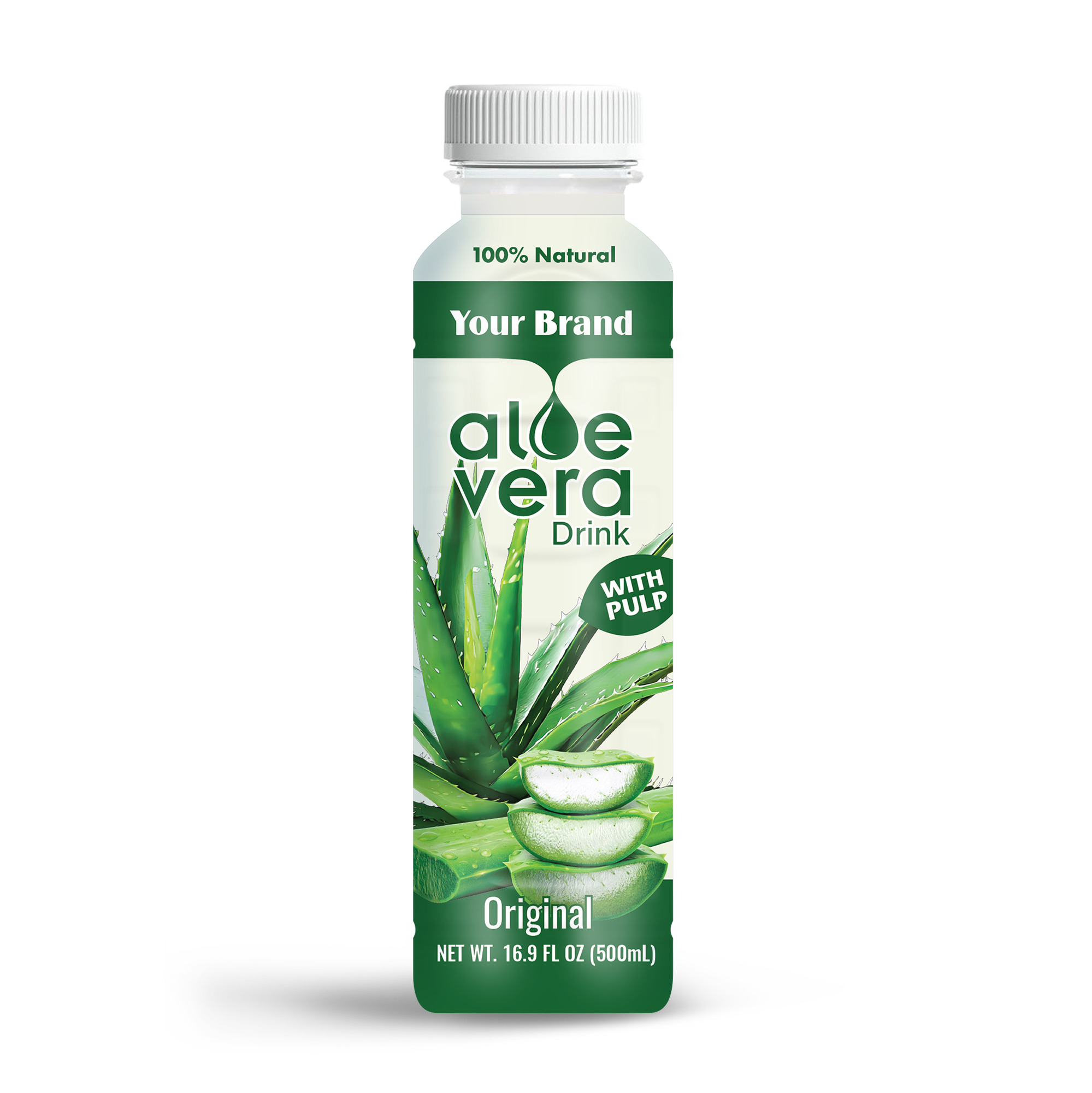 Aloe Vera Drink Original 500ml PET Bottle 38 Private Label