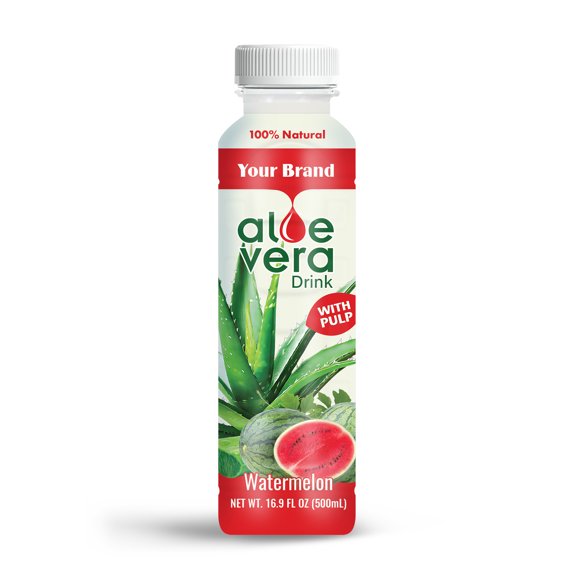 Aloe Vera Drink Watermelon 500ml PET Bottle 38 Private Label