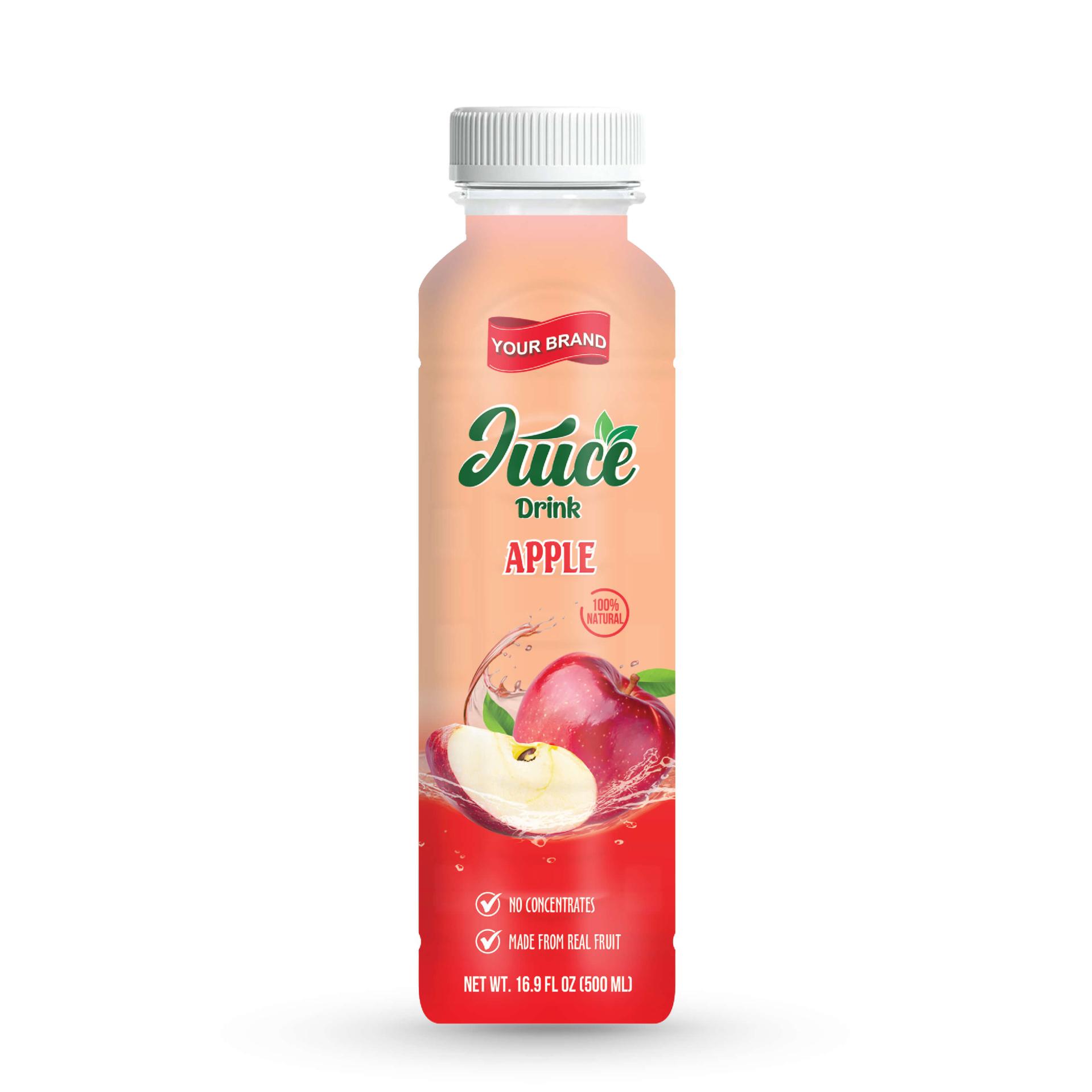 Apple Juice Drink 500ml PET Bottle Private Label Co-packing Manufacturer