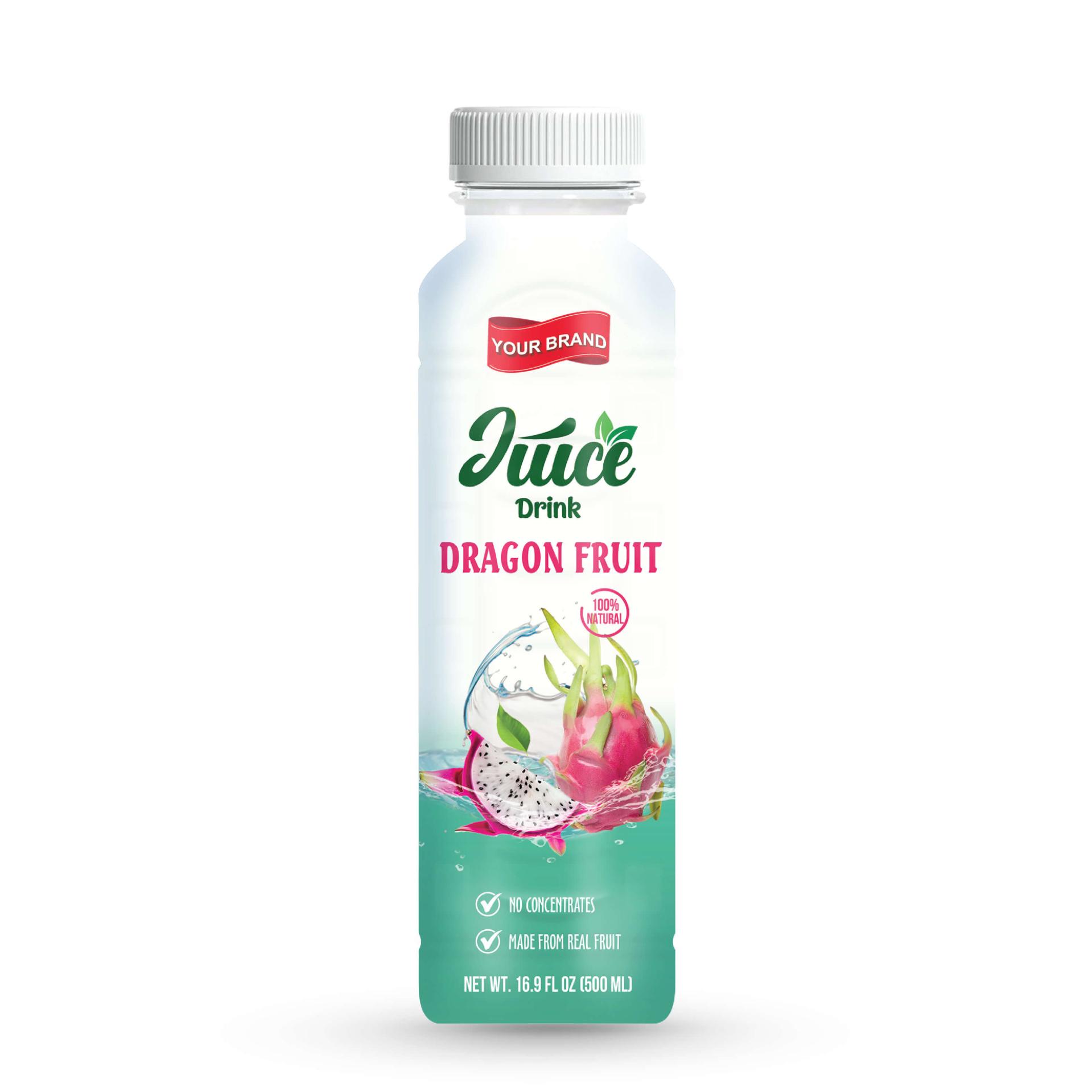 Dragon Fruit Juice Drink 500ml PET Bottle 38 Private Label Co-packing Manufacturer