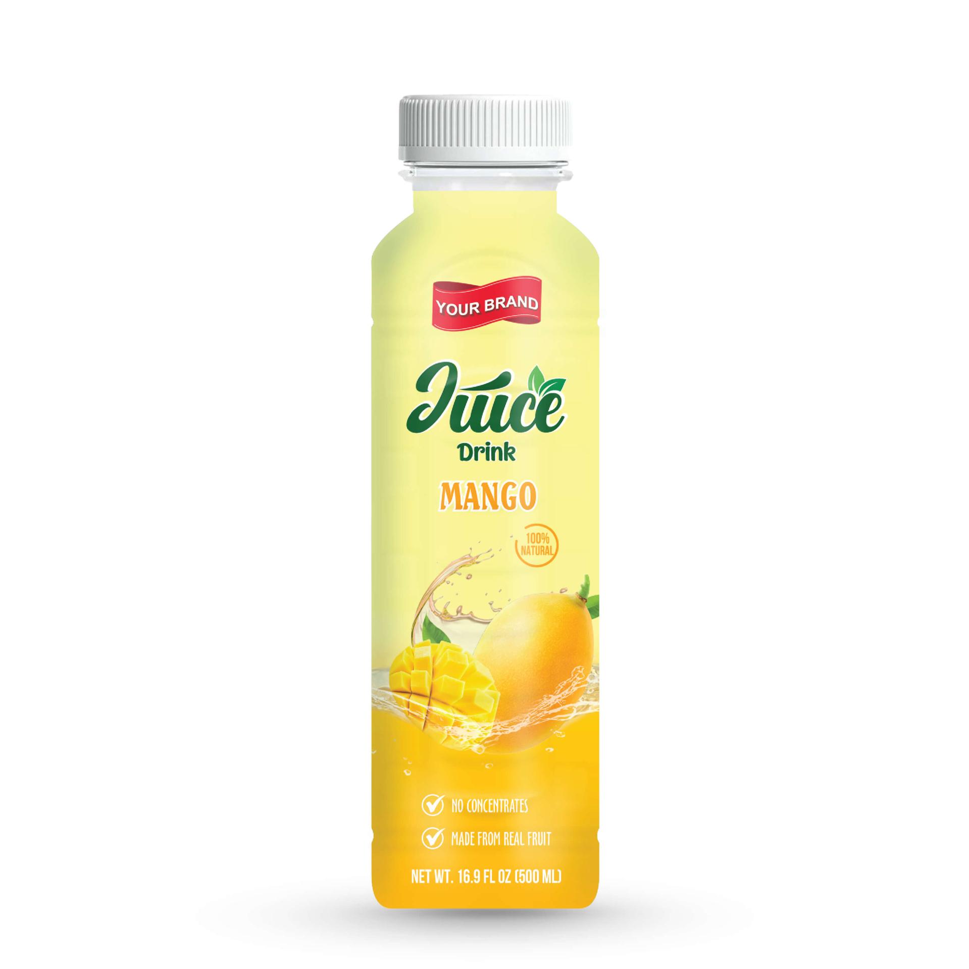 Mango Juice Drink 500ml PET Bottle 38 Private Label Co-packing Manufacturer