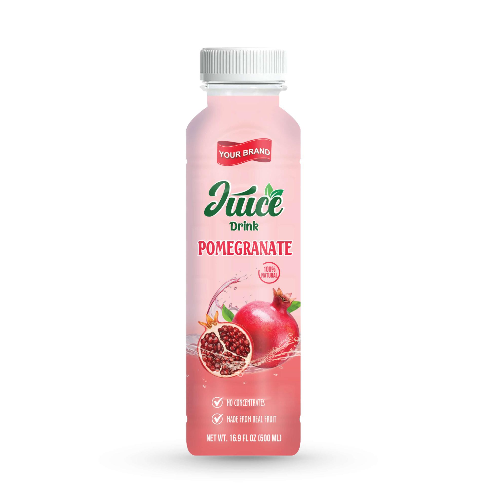 Pomegranate Juice Drink 500ml PET Bottle 38 Private Label Co-packing Manufacturer