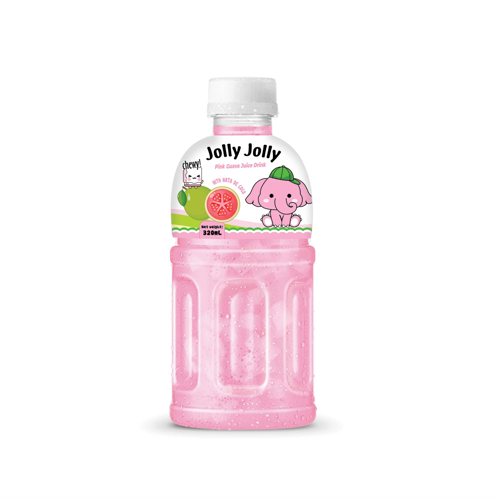 Jolly Jolly Nata de Coco Juice Drink Pink Guava Flavor