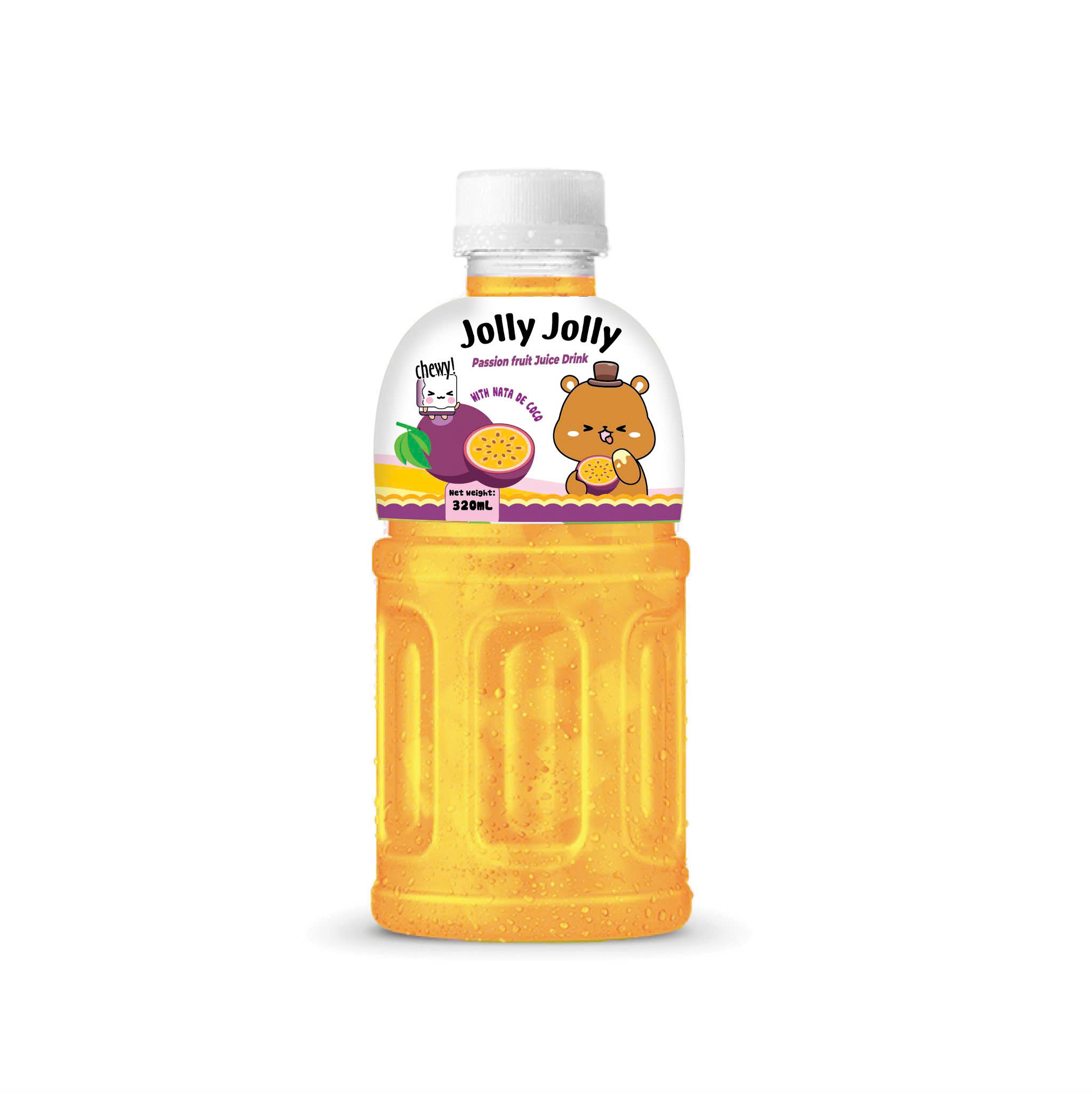 Jolly Jolly Nata de Coco Juice Drink Passion Fruit Flavor