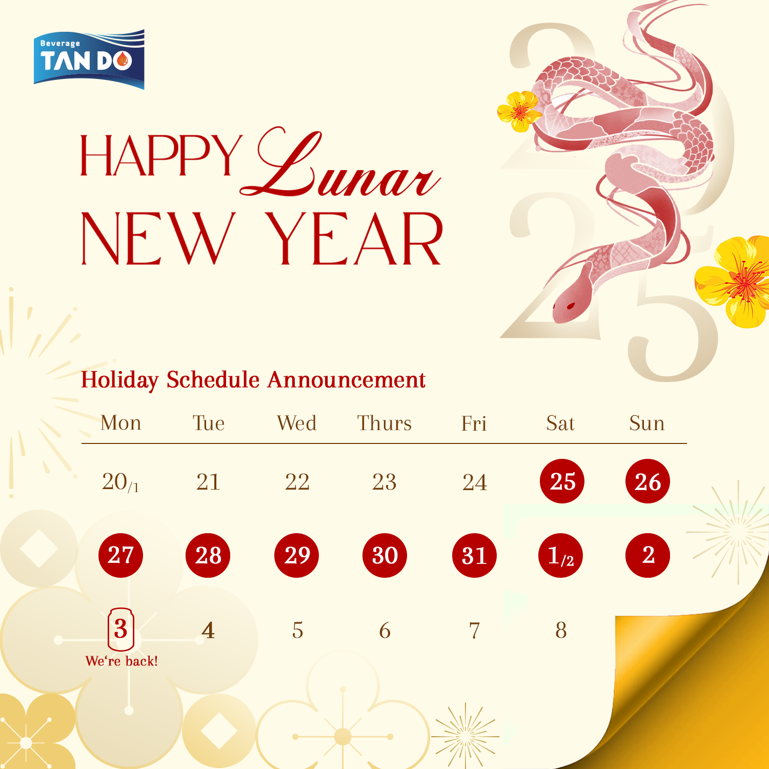 Ringing in the Year of the Snake: Our Tết Holiday Schedule
