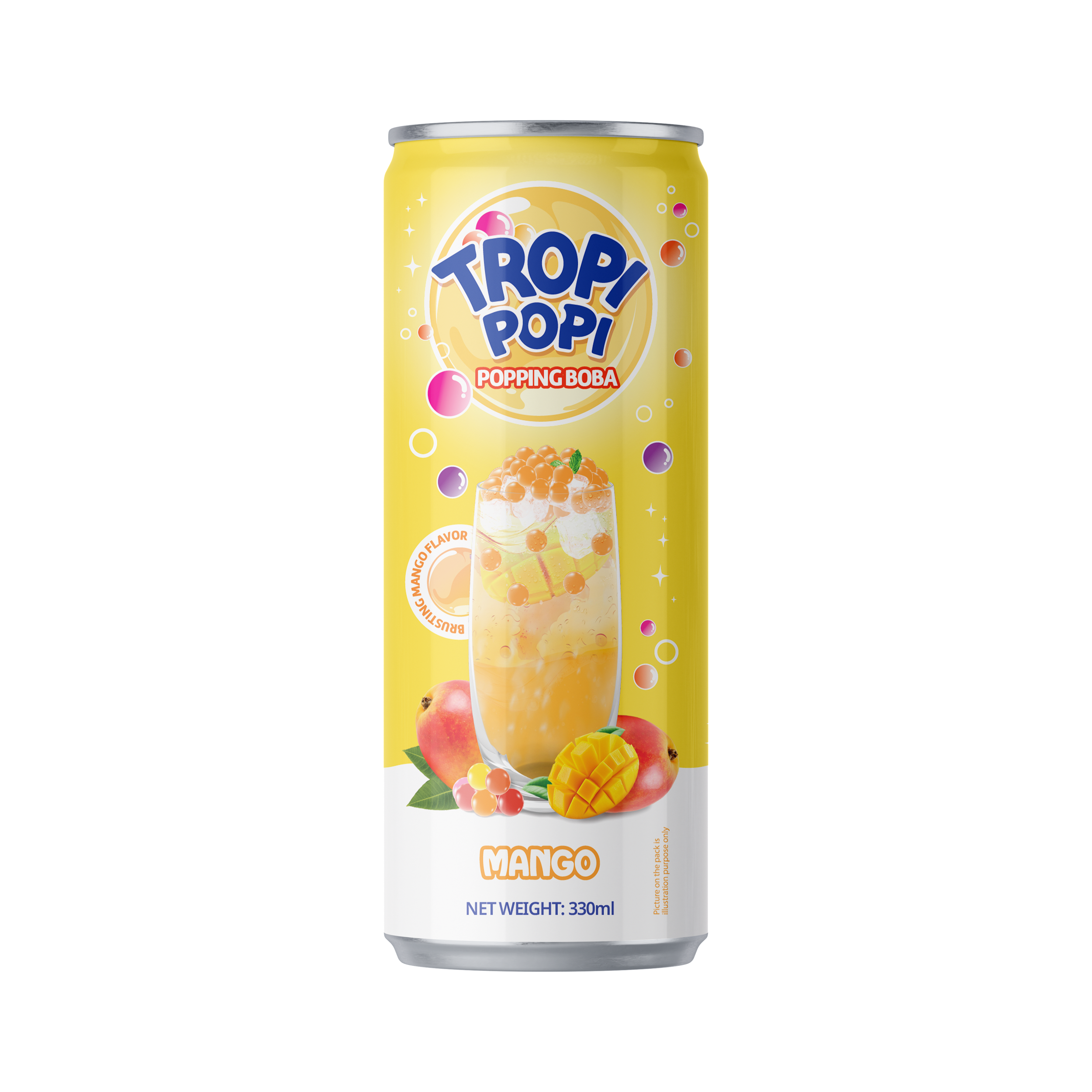 Tropi Popi Popping Boba Juice Drink Mango Flavor