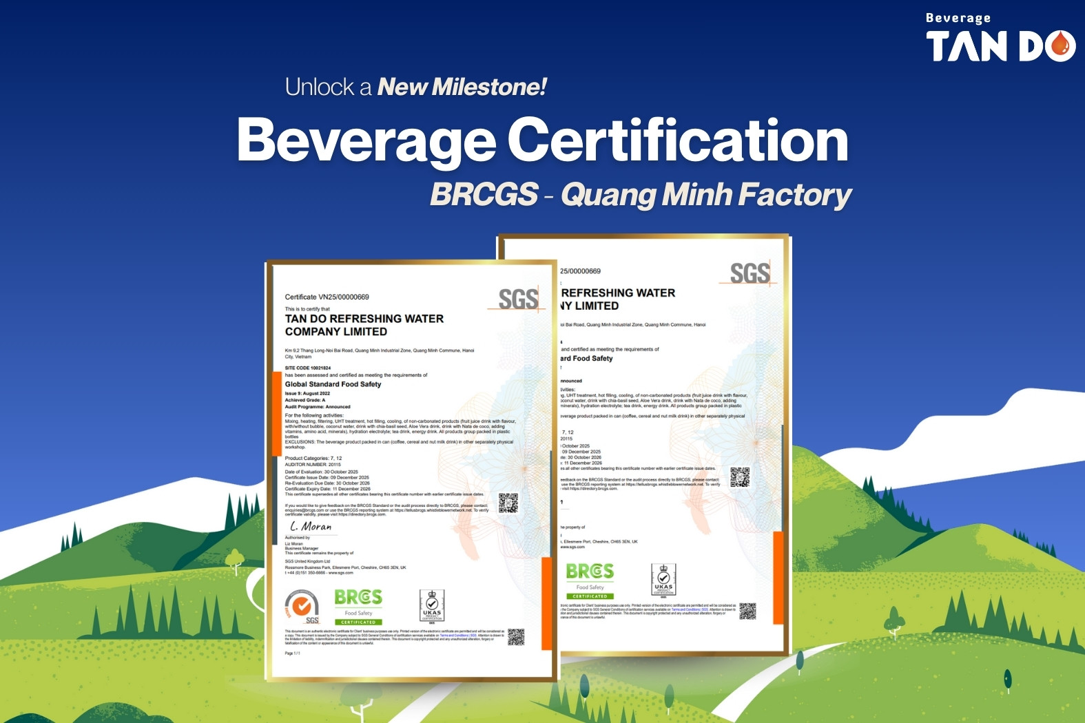 New Beverage Certification Milestone: BRCGS at Quang Minh Factory