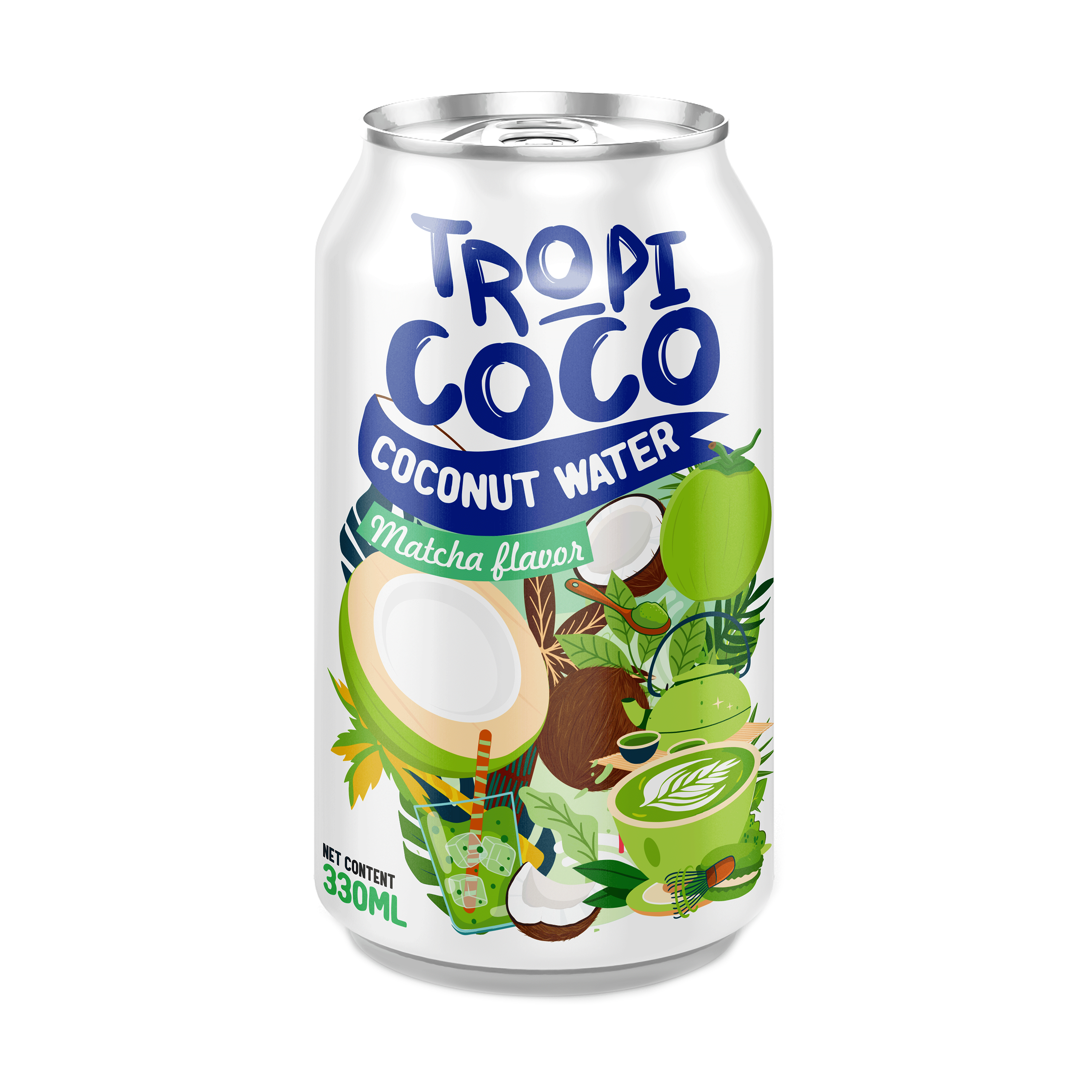Tropicoco Coconut Water Drink Matcha Flavor