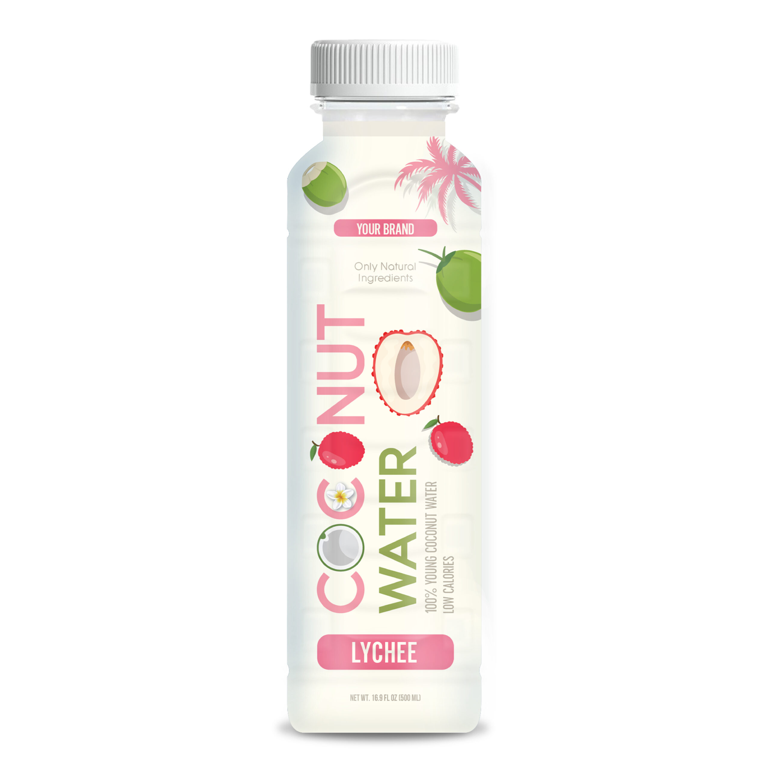Coconut Water Lychee 500ml PET Bottle 38 Private Label