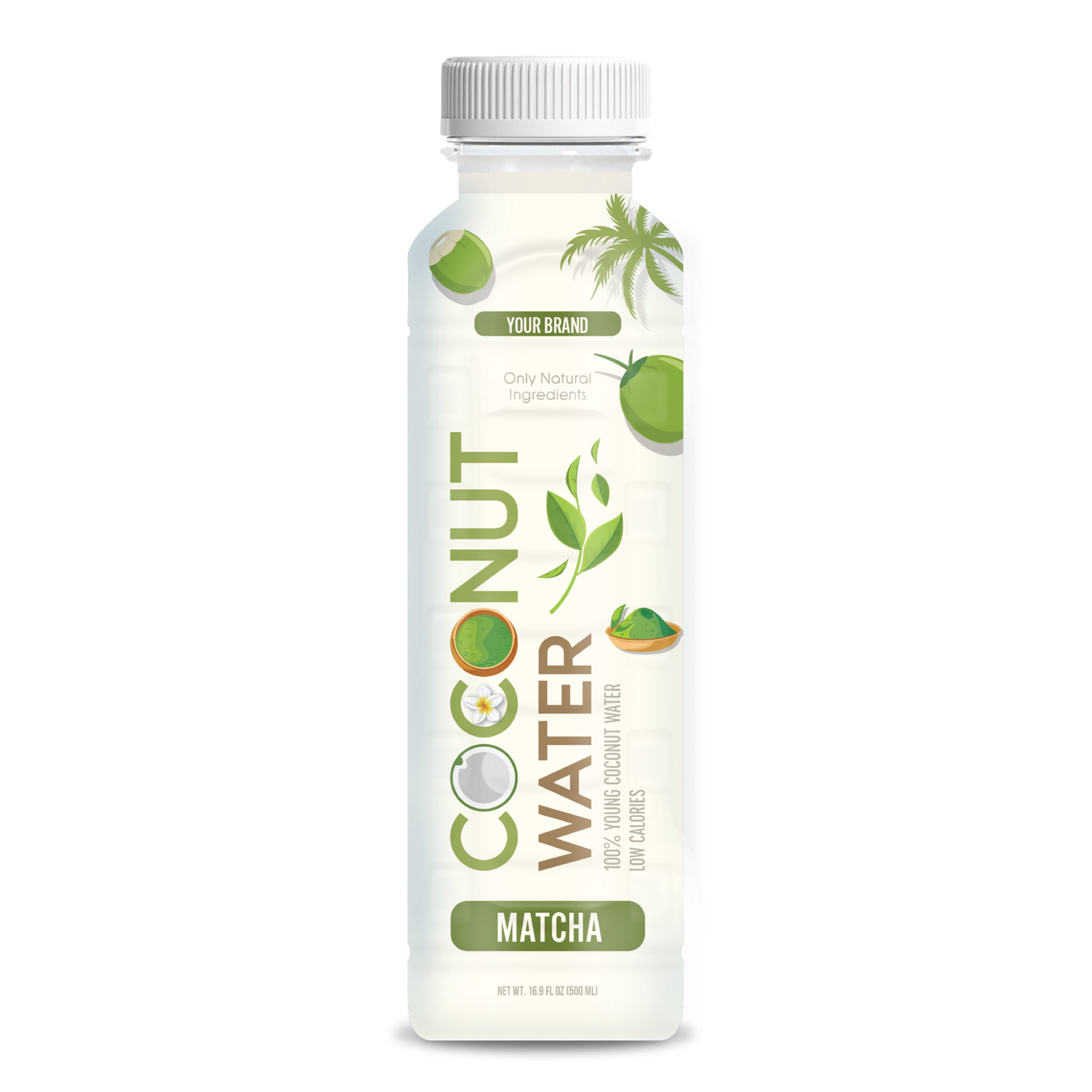 Coconut Water Matcha 500ml PET Bottle 38 Private Label