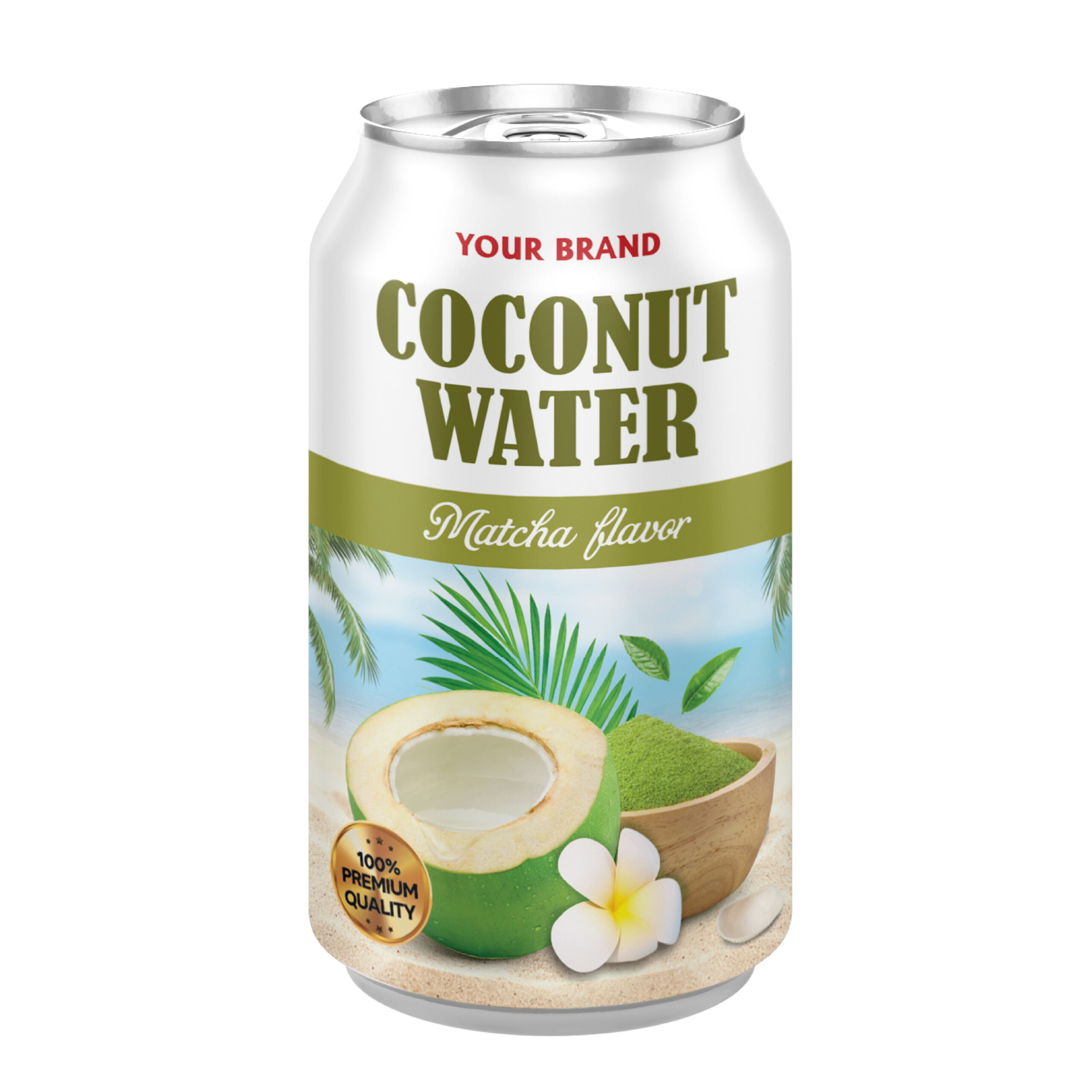 Coconut Water Matcha 330ml Can Private Label