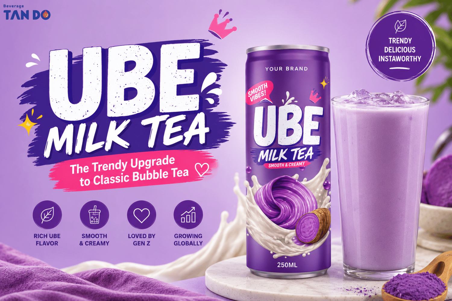 Ube Milk Tea Drink